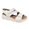 Duendy Sandalia Mujer Velcros En Piel y Cuña