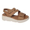 Duendy Sandalia Mujer Velcros En Piel y Cuña