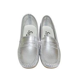 Mocasin Con Cuña de Mujer Piel Taupe