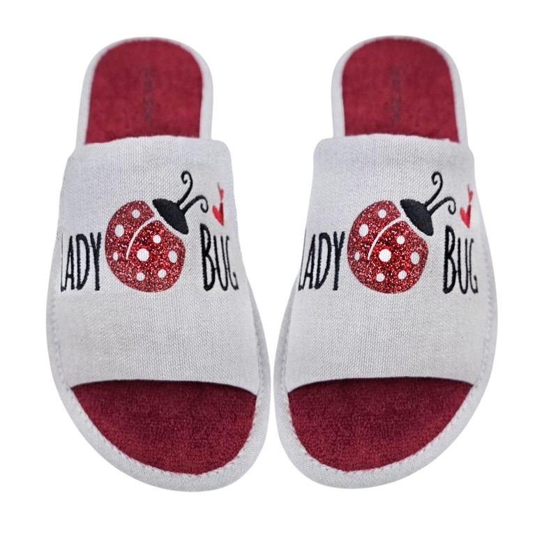 Garzon. Zapatilla Casa Mujer "Lady Bug" Especial Parquet.