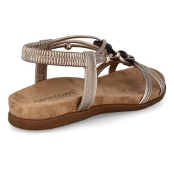 Amarpies. Sandalia Confort Mujer En Platino