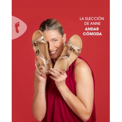 Amarpies. Sandalia Confort Mujer En Platino