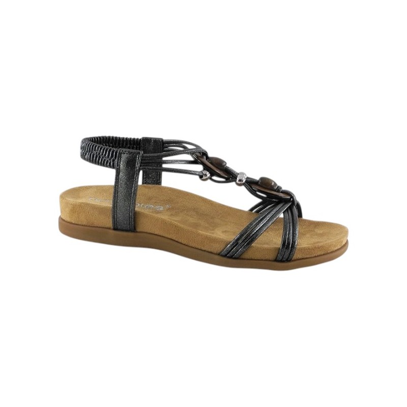 Amarpies. Sandalia Confort Mujer En Negro