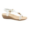 Amarpies. Sandalia Confort Mujer En Blanco