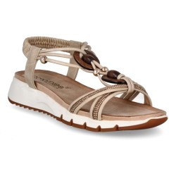 Amarpies. Sandalia Confort Mujer En Beig