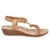 Amarpies. Sandalia Confort Mujer En Camel