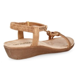 Amarpies. Sandalia Confort Mujer En Camel