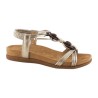Amarpies. Sandalia Confort Mujer En Platino