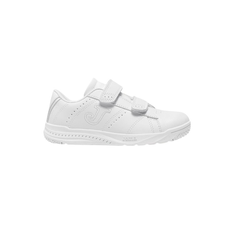 Joma Play Jr Deportivo Colegial Blanco Con Velcros