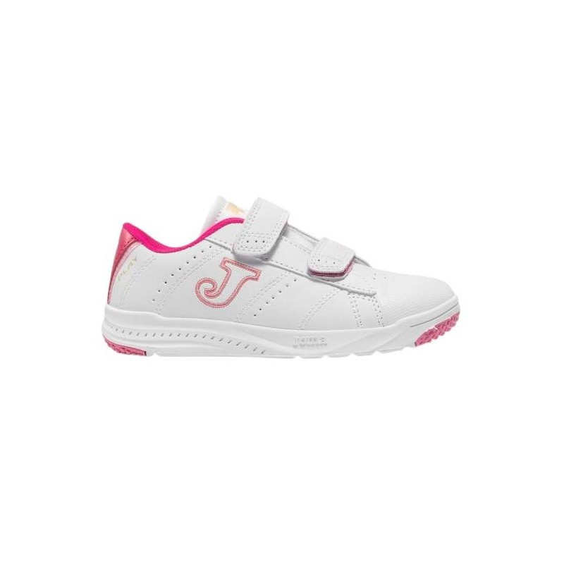 Joma Play Jr Deportivo Colegial Niña Blanco Fuxia