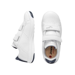 Joma Play Jr Deportivo Colegial Blanco Azul Con Velcros