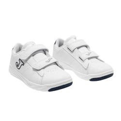 Joma Play Jr Deportivo Colegial Blanco Azul Con Velcros