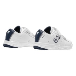 Joma Play Jr Deportivo Colegial Blanco Azul Con Velcros