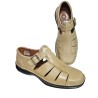 Sandalia Confort Piel Taupe Cosido Crispino.