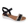D'Veranas. Sandalia Mujer Confort Piel Negro