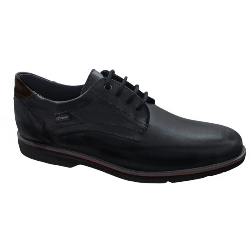 DJ Santa Zapato Hombre Piel Negro