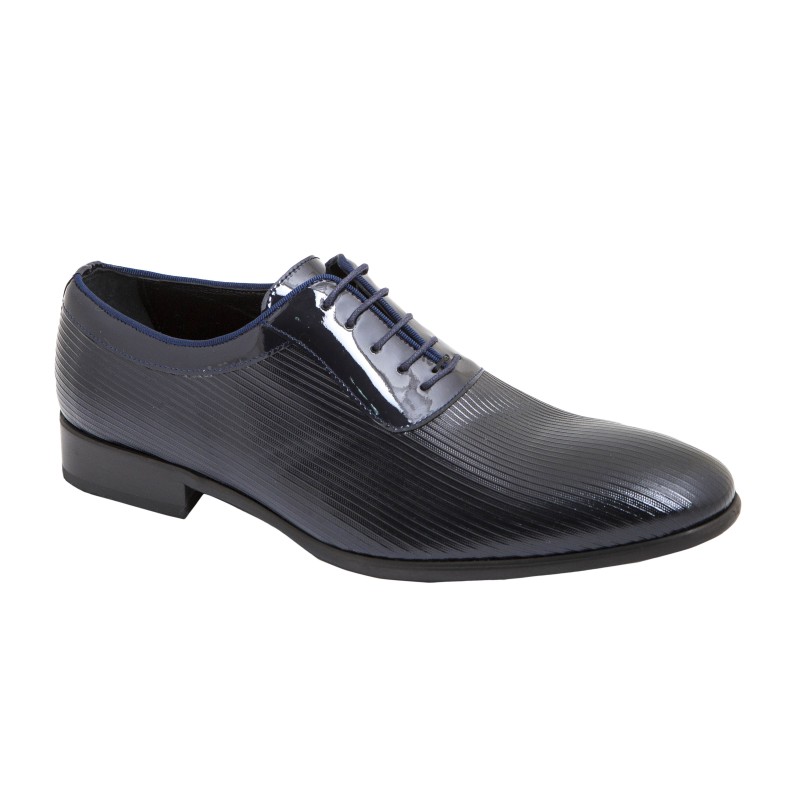 Zapato de Hombre Elegante color Negro. Todo Piel Charol . Jr Almansa