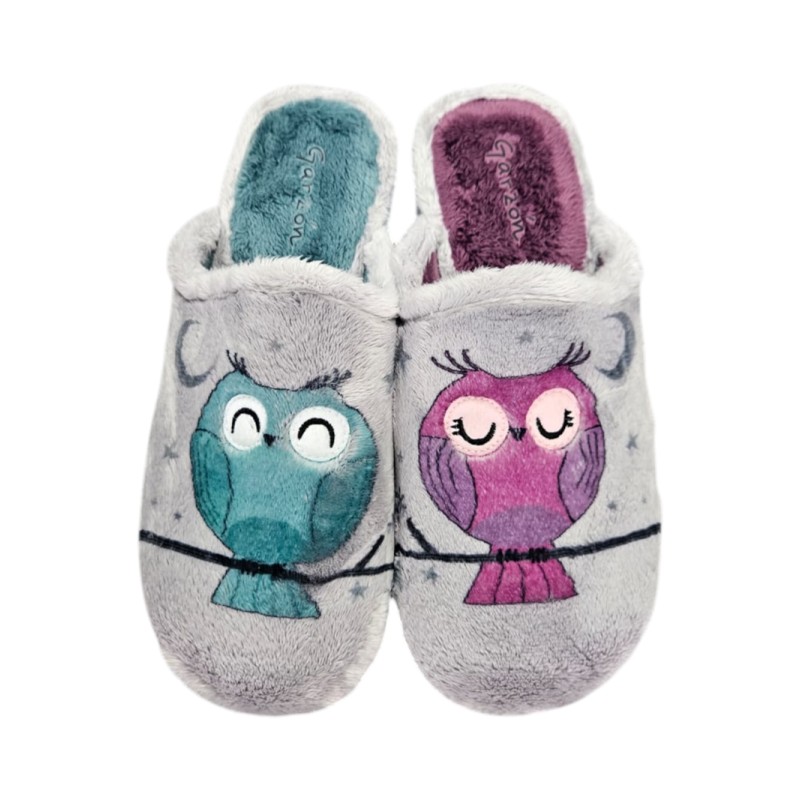 Garzon Zapatilla Casa Invierno Mujer "Buhos"