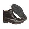 Bota Piel Marrón Moda Joven Con Cremallera