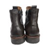 Bota Piel Marrón Moda Joven Con Cremallera