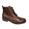 Bota Piel Camel Moda Joven Con Cremallera