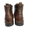 Bota Piel Camel Moda Joven Con Cremallera
