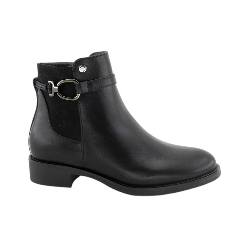 Amarpies Botin Negro Moda Mujer