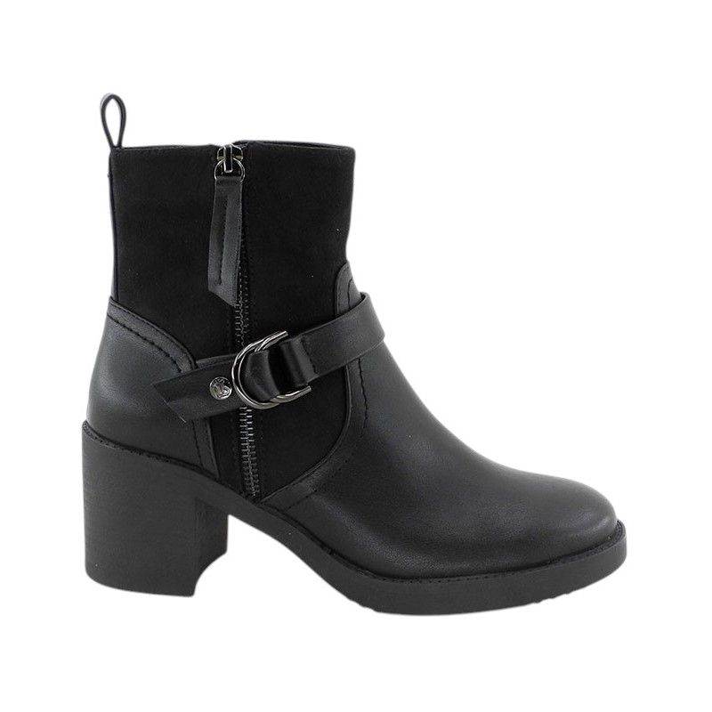 Amarpies Botin Negro Moda Mujer