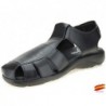 Duendy Sandalia Cómoda de Hombre Piel Negra