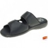 Duendy Sandalia Piel Confort Hombre Con Velcros.