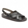 Sandalia Hombre Con Tira Piel Negro.