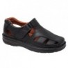 Sandalia Confortable Hombre En Piel Negro