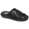Sandalia Cómoda Hombre Piel Negra. Duendy