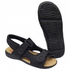 Duendy, Sandalia Velcros Californiana En Piel Para Hombre