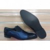Zapato Novio de Vestir Piel Charol  Azul y Raso.