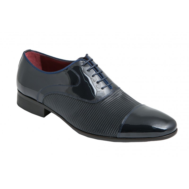 JR Almansa Zapato Novio Piel Charol Azul