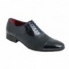 Zapato Vestir de Hombre elegante Novio Piel-Grabado Charol Azul.
