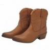 Bota Mujer Estilo Cowboy Media Caña Piel Cuero