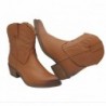 Bota Mujer Estilo Cowboy Media Caña Piel Cuero