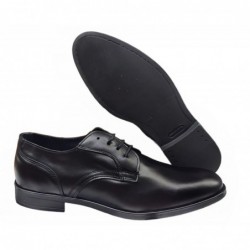 Zapato Negro En Piel Hombre Vestir. Dj Santa