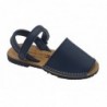 Menorquina Piel Azul Con velcro Hecho en España