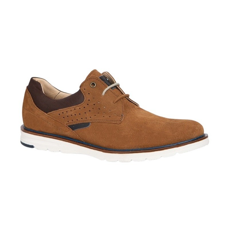 Zapato Sport Hombre Piel Serraje Muscade. Dj Santa
