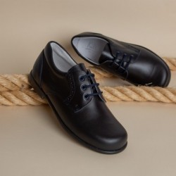Killos. Zapato Comunión-Ceremonia Niño Cordón Piel Azul.