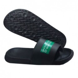 Sandalia Chancla Negro Especial Playa-Piscina-Gimnasios.Benetton