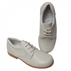 Zapato Comunión-Ceremónia de Niño Piel Beig.