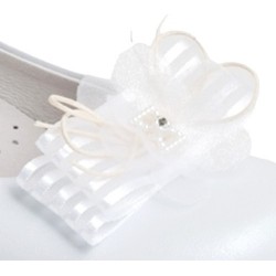 Zapato Comunión-Ceremónia de Niña Piel Blanco.