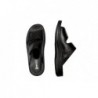 Sandalia Doble Velcro Hombre Cómoda Piel Negro..