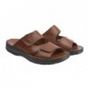 Sandalia Velcros Hombre Cómoda Piel Miel.