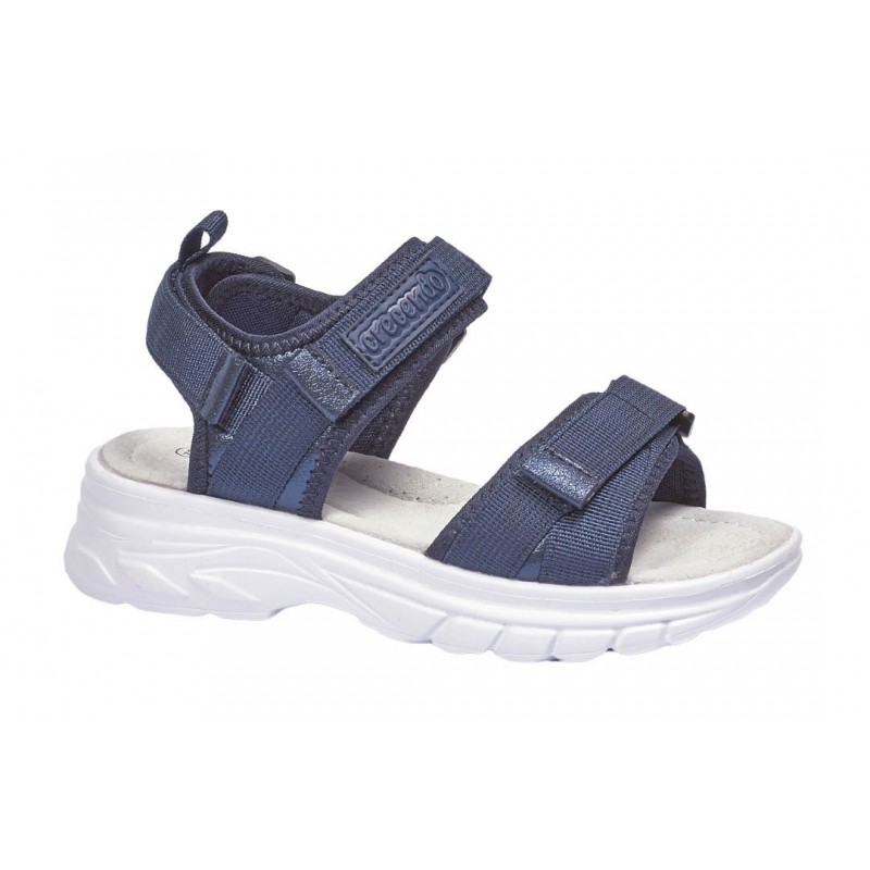 Sandalia Niña Tiras Velcro Marino. Crecendo