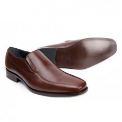 Zapato Ancho Piel Caoba Almansa Clásico Tallas Especiales